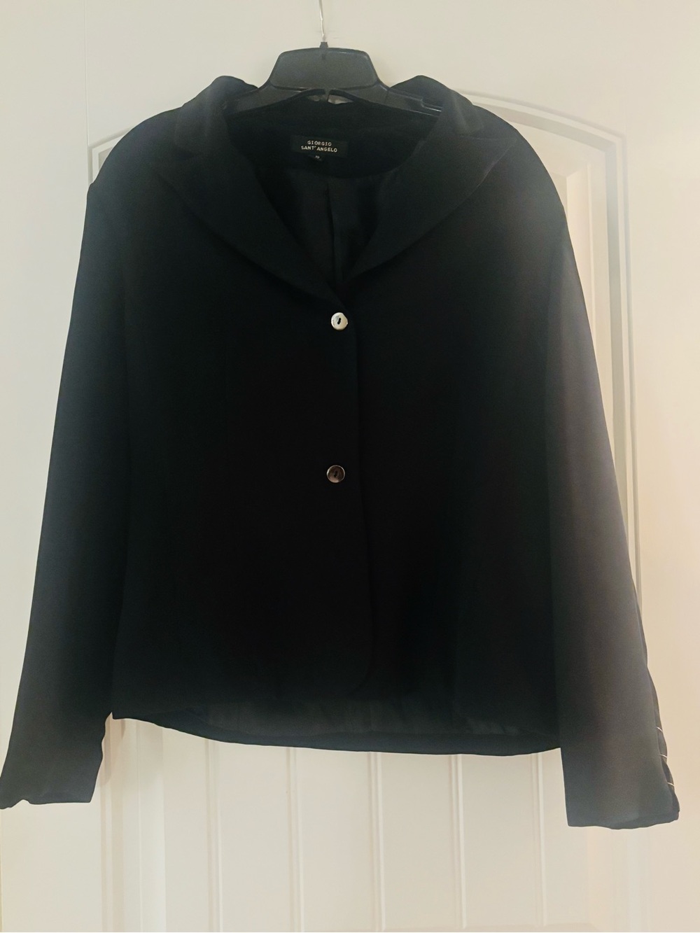 Saint Angelo Black Hooded Blazer Jacket